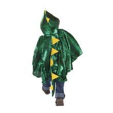 Load image into Gallery viewer, Toddler Dragon Cape Green Metallic