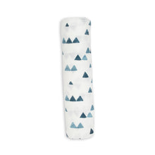 Charger l'image dans la galerie, Lulujo - Couverture et Chapeau HELLO WORLD - Triangles Bleu Marine