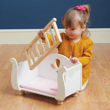 Load image into Gallery viewer, Le Toy Van - Sleigh Doll Cot & Crib