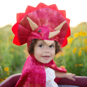 Baby Triceratops Cape - Red