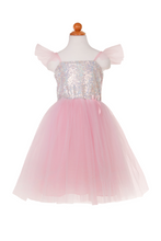 Load image into Gallery viewer, Silver Sequins Princess Dress