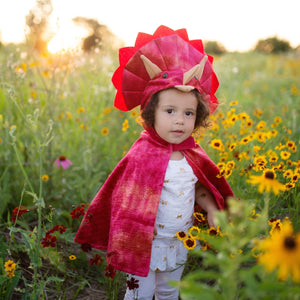 Baby Triceratops Cape - Red