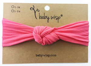 Baby Wisp - Nylon Turban Knot Infant Headband - Coral