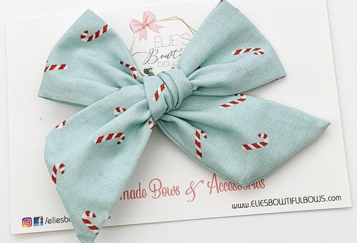 Candy Cane Elie Bow - 5
