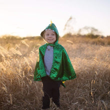 Load image into Gallery viewer, Toddler Dragon Cape Green Metallic
