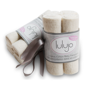 Lulujo 4pk biologique gant de toilette en coton